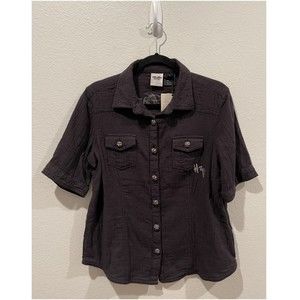 HARLEY DAVIDSON Black Short Sleeve Skull Shirt